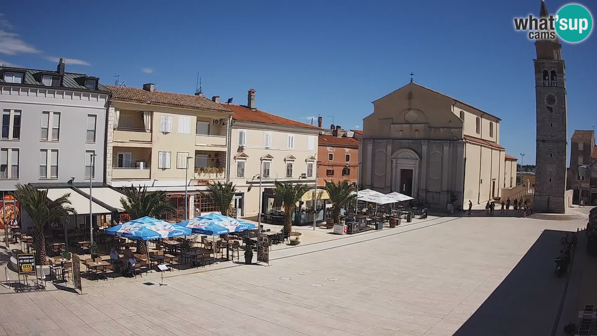 Webcam live – Place centrale dans Umag