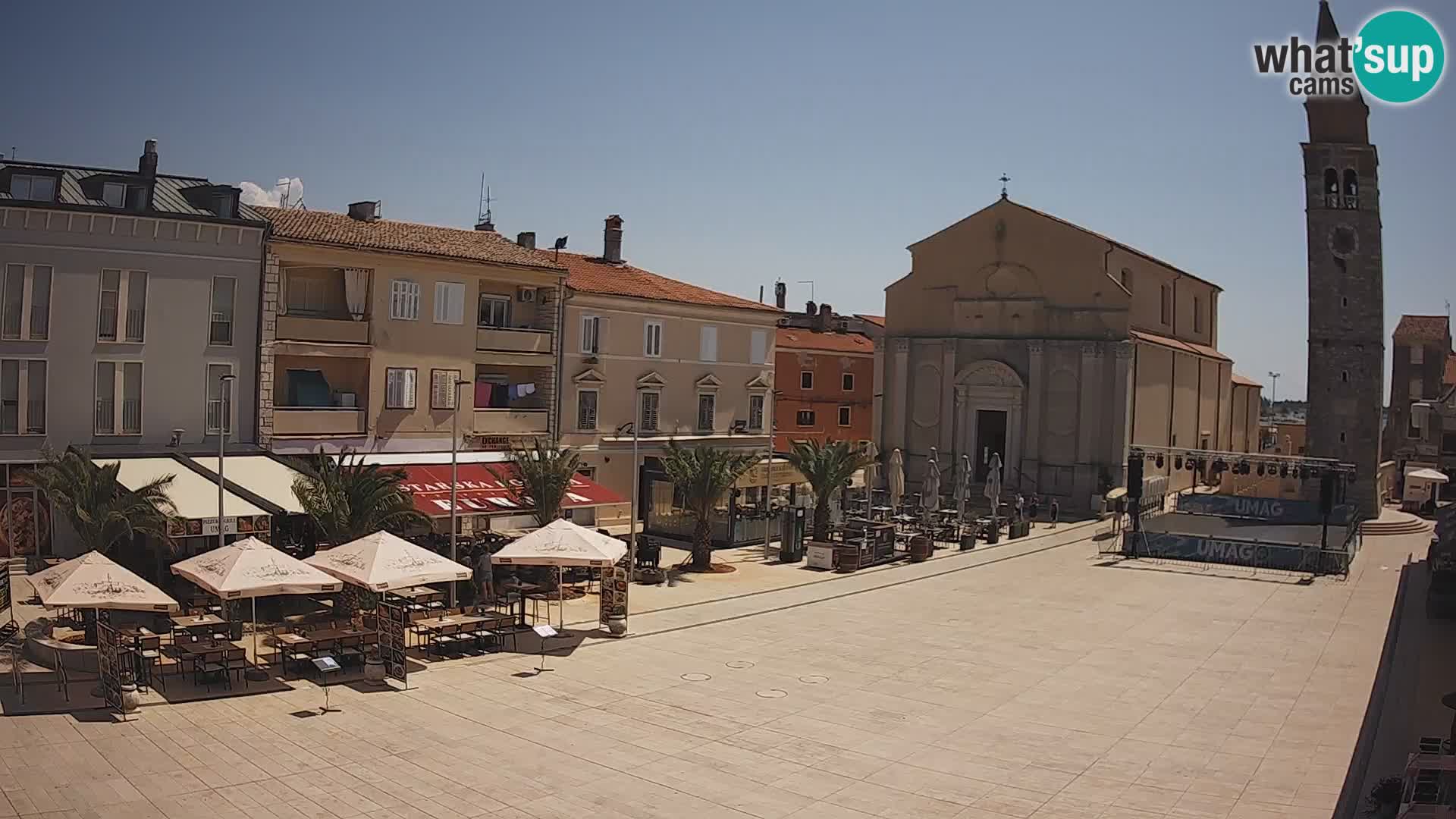 Webcam Hauptplatz in Umag