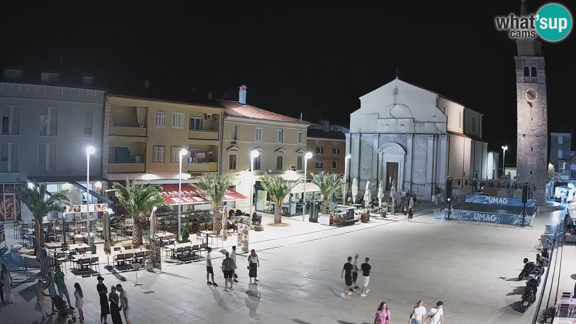 Webcam live – Place centrale dans Umag