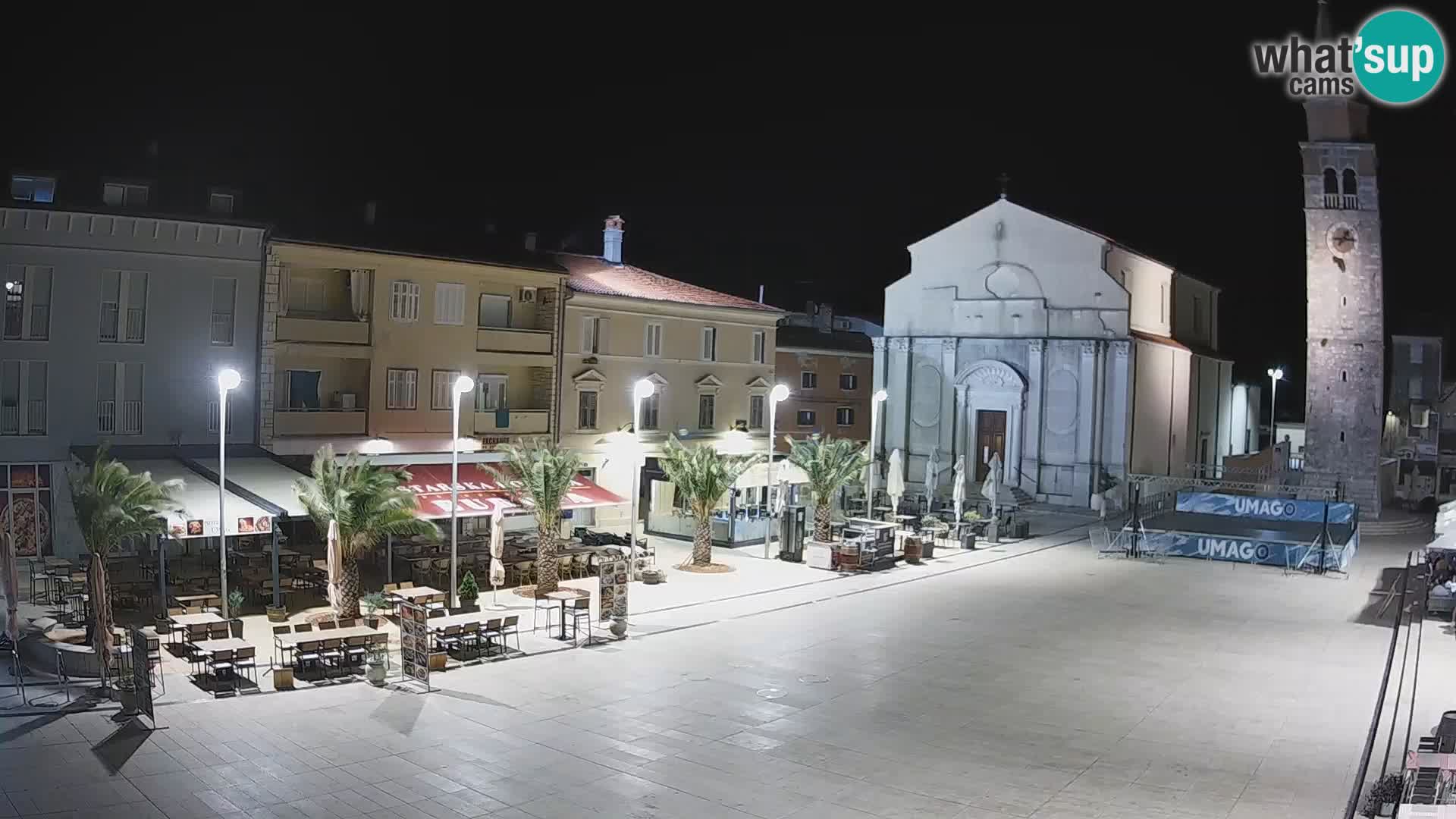 Webcam live – Place centrale dans Umag