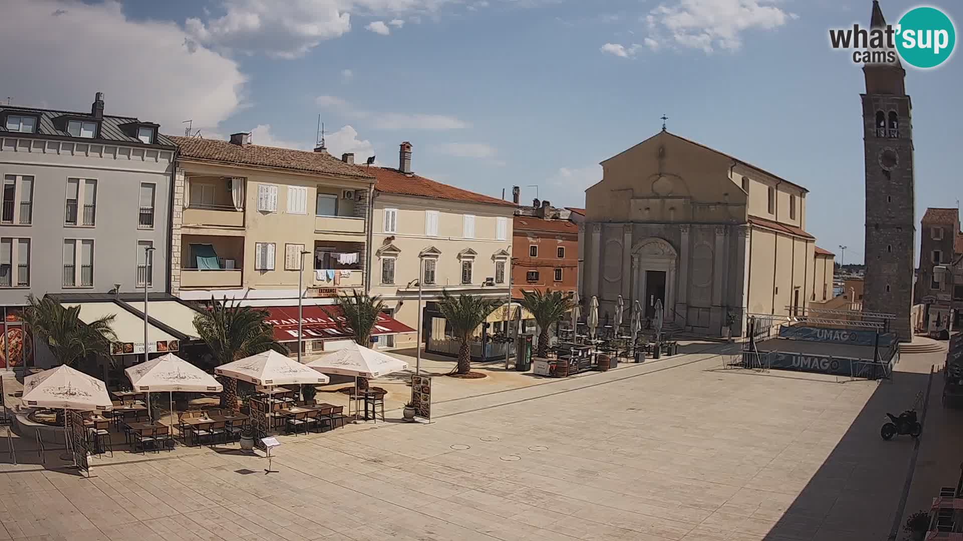 Webcam live – Place centrale dans Umag