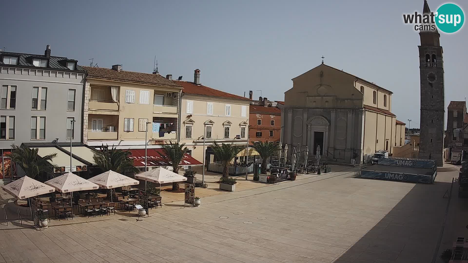 Webcam live – Place centrale dans Umag