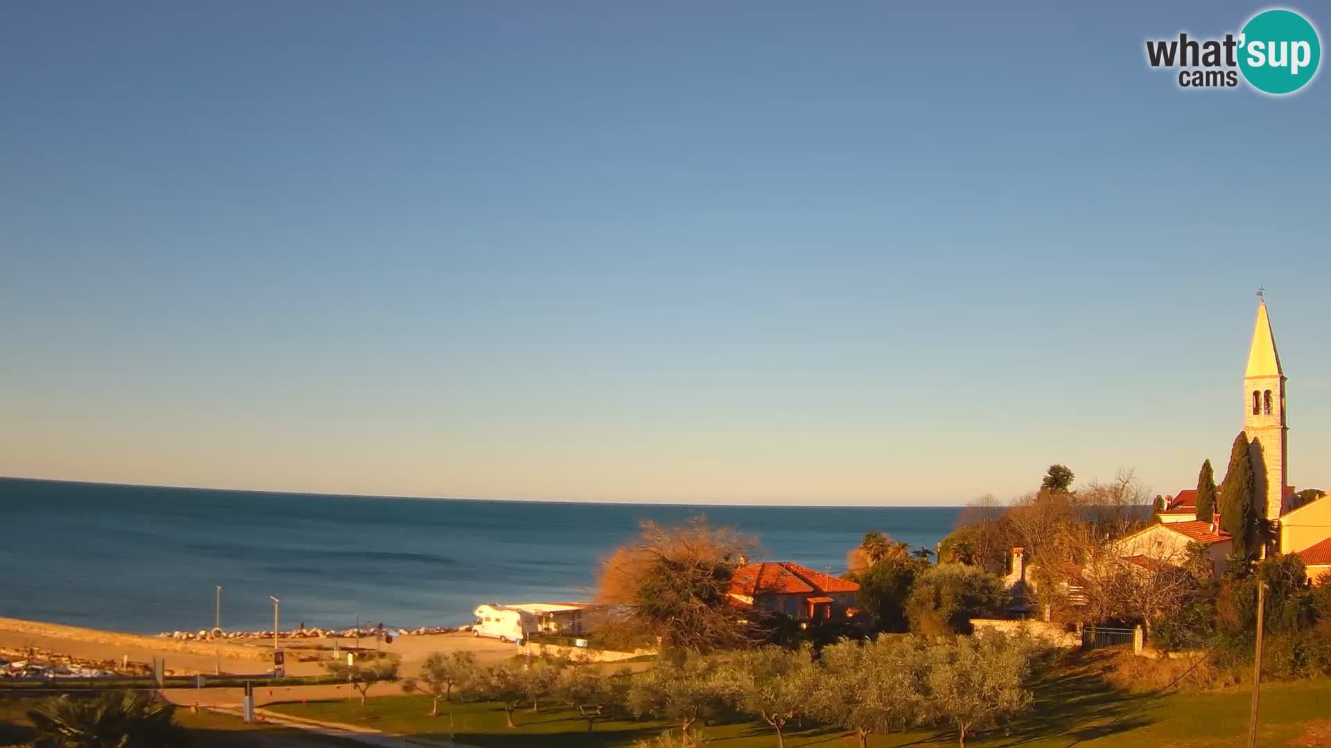 Umag Webcam en direct Lovrečica / San Lorenzo – Istrie – Croatie