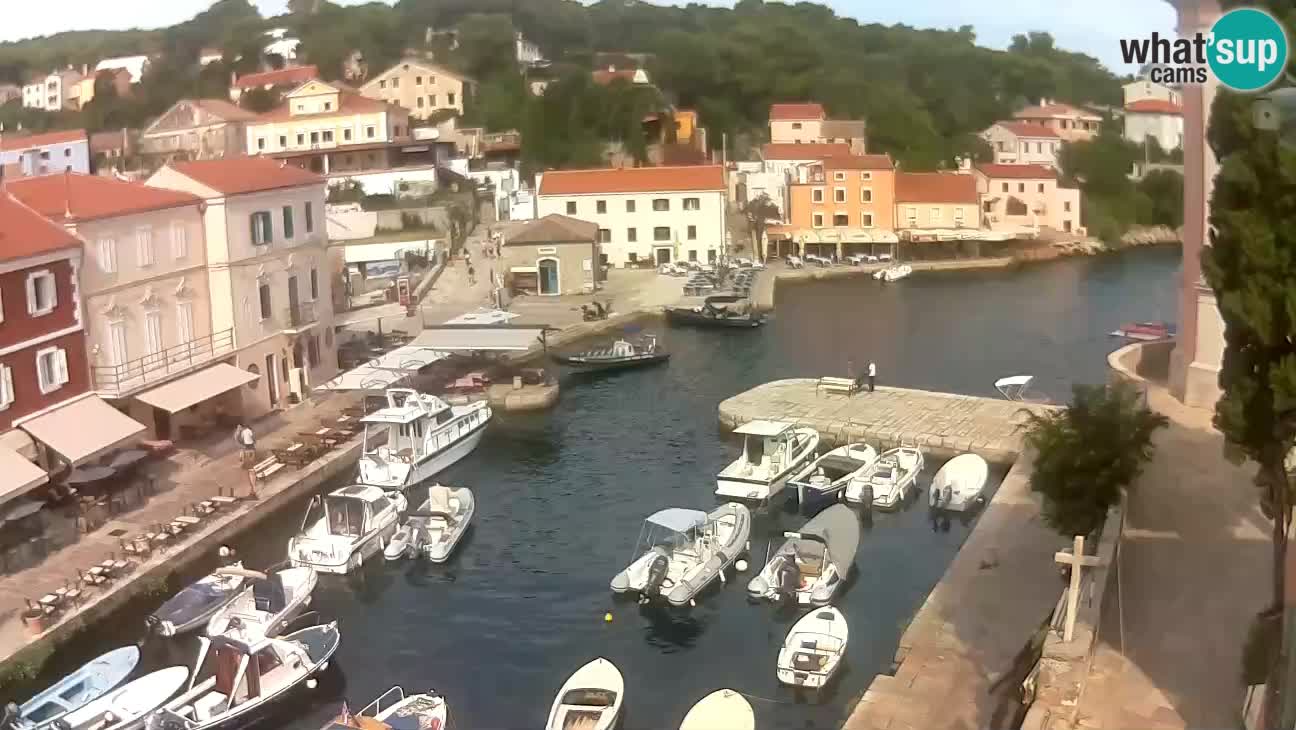 Webcam dal vivo – Il porticciolo e la baia di Lussingrande