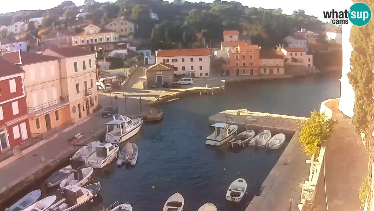 Webcam dal vivo – Il porticciolo e la baia di Lussingrande