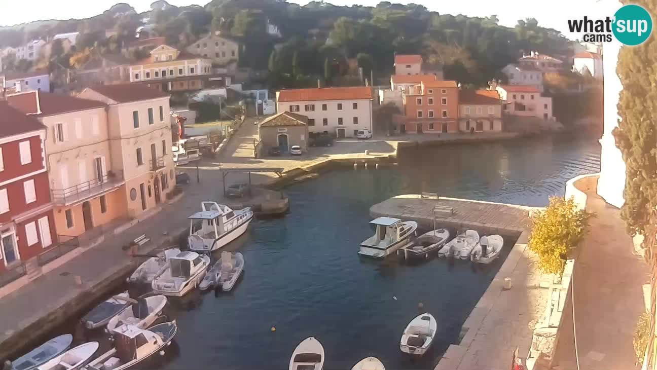 Webcam dal vivo – Il porticciolo e la baia di Lussingrande