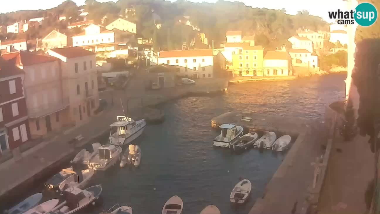 Webcam dal vivo – Il porticciolo e la baia di Lussingrande