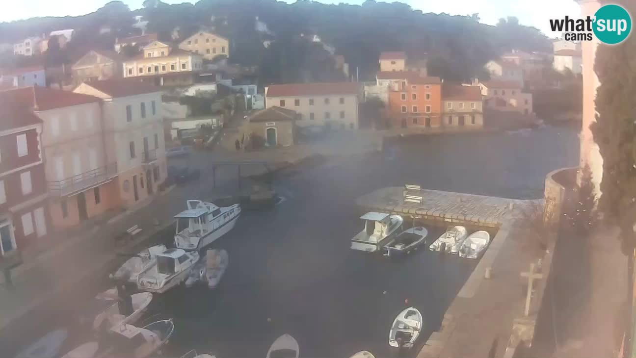 Webcam dal vivo – Il porticciolo e la baia di Lussingrande