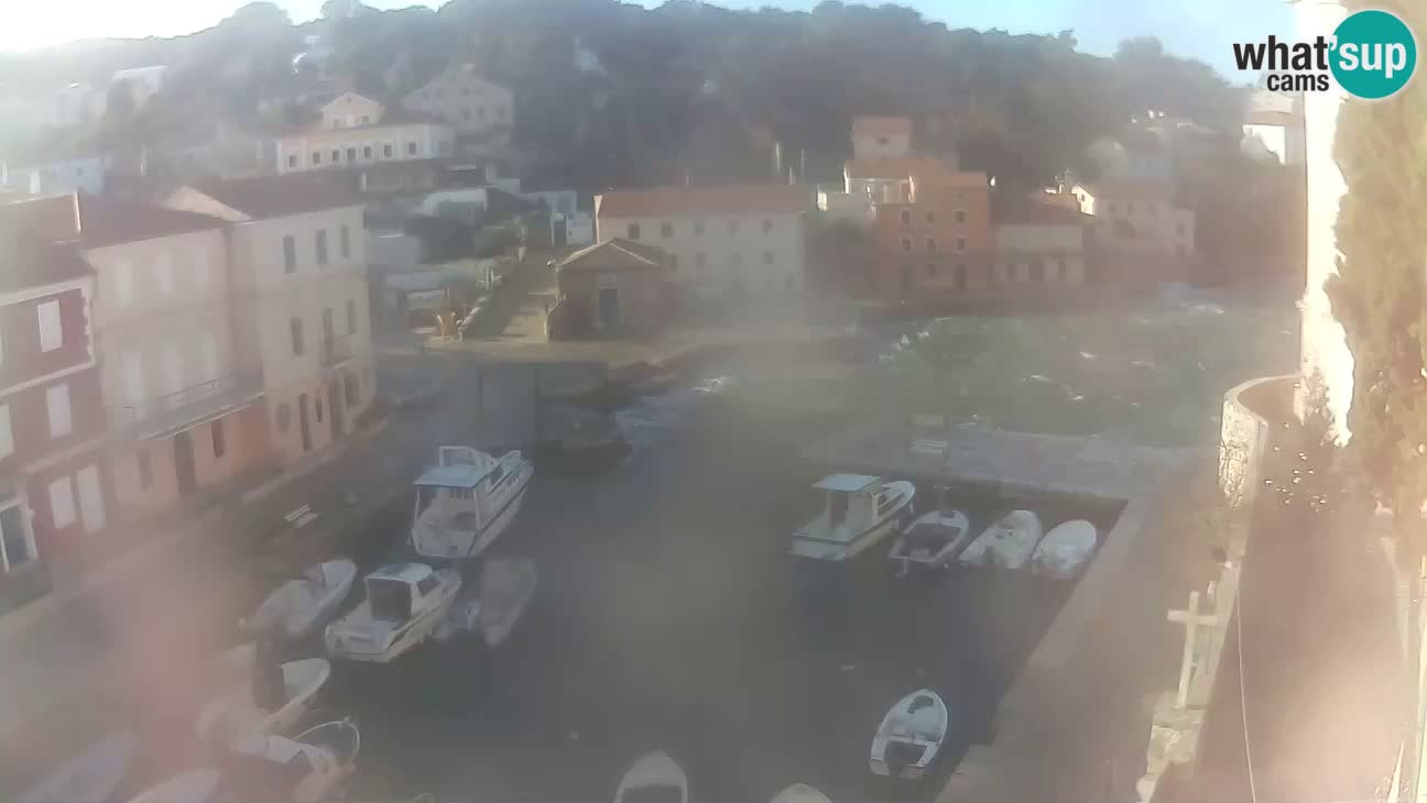 Webcam dal vivo – Il porticciolo e la baia di Lussingrande