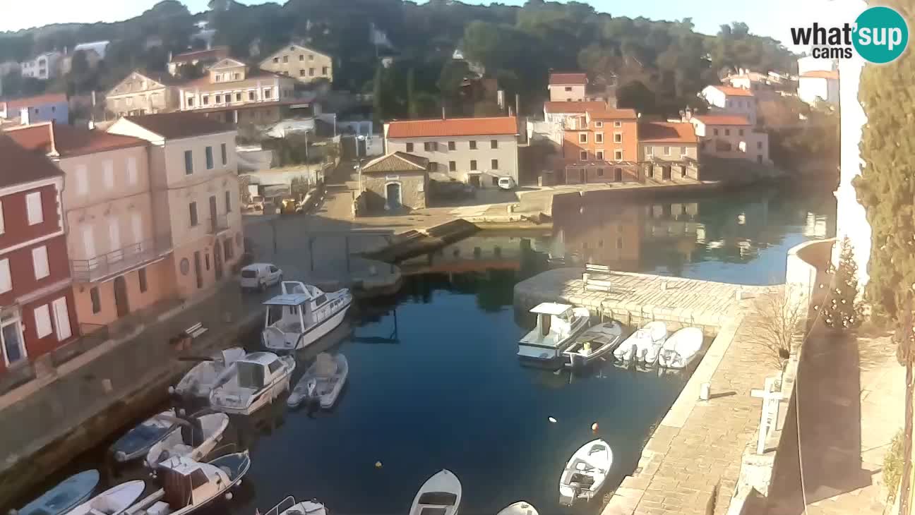 Webcam dal vivo – Il porticciolo e la baia di Lussingrande