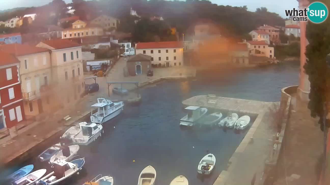 Webcam dal vivo – Il porticciolo e la baia di Lussingrande