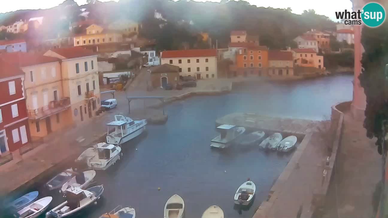 Webcam dal vivo – Il porticciolo e la baia di Lussingrande