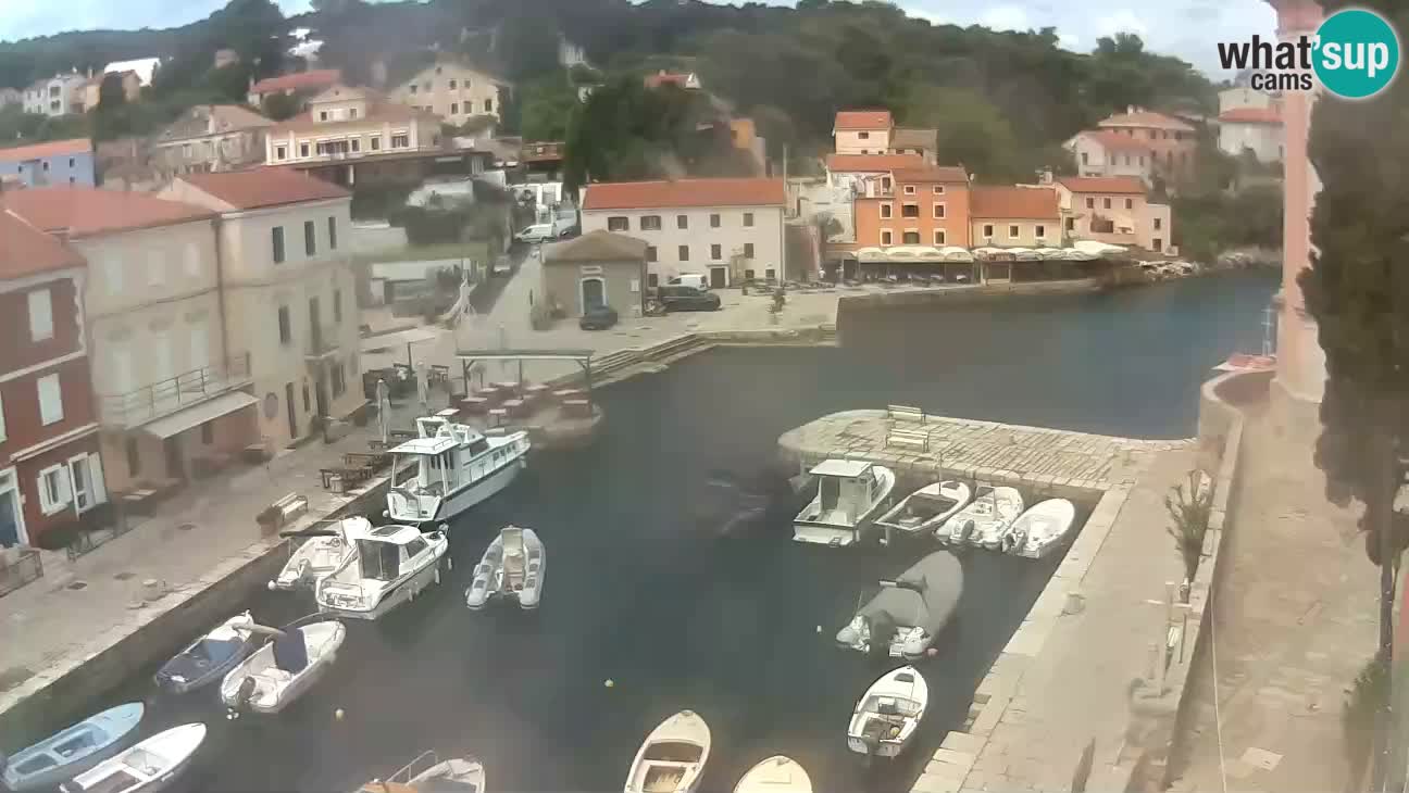 Webcam dal vivo – Il porticciolo e la baia di Lussingrande