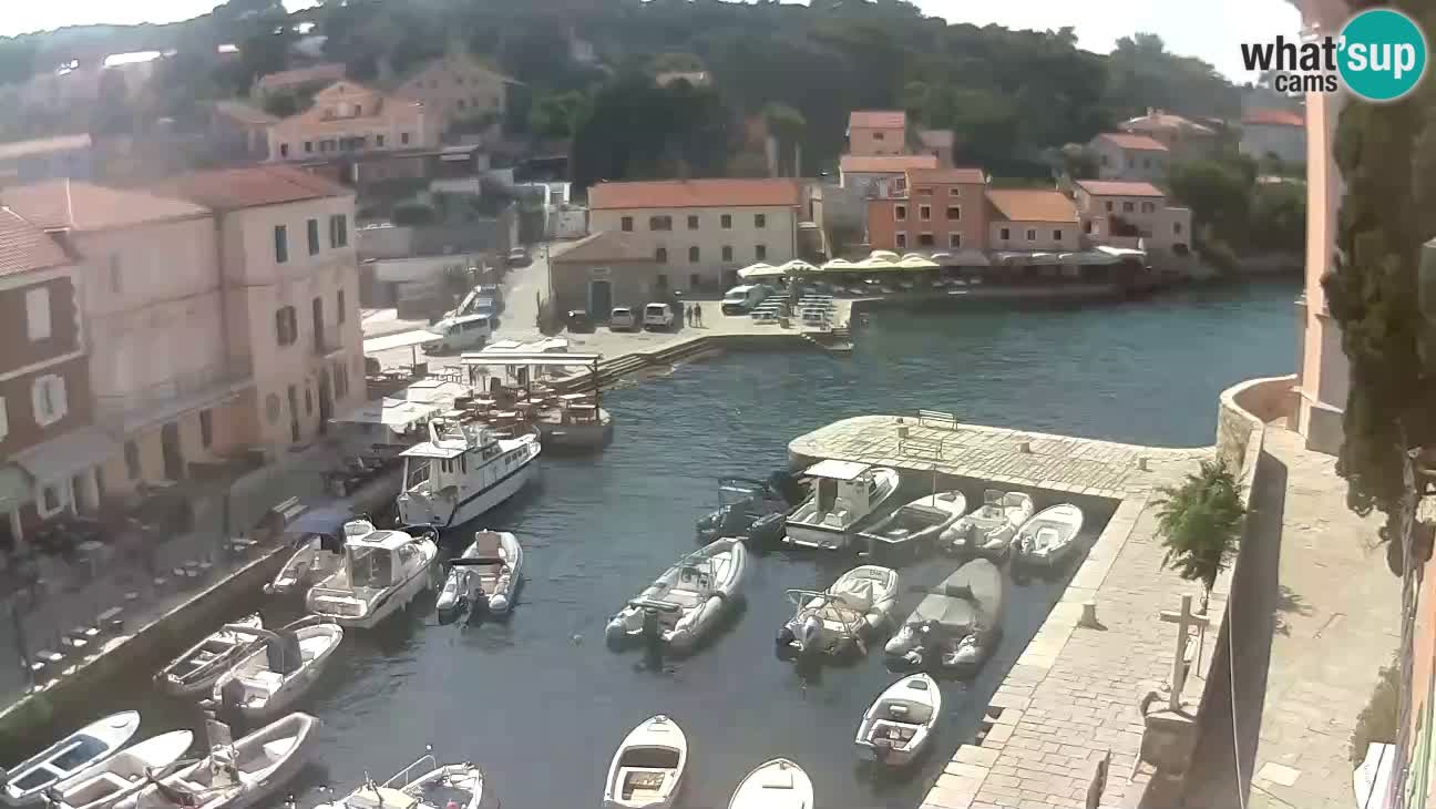 Webcam dal vivo – Il porticciolo e la baia di Lussingrande