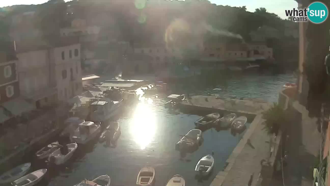 Webcam dal vivo – Il porticciolo e la baia di Lussingrande