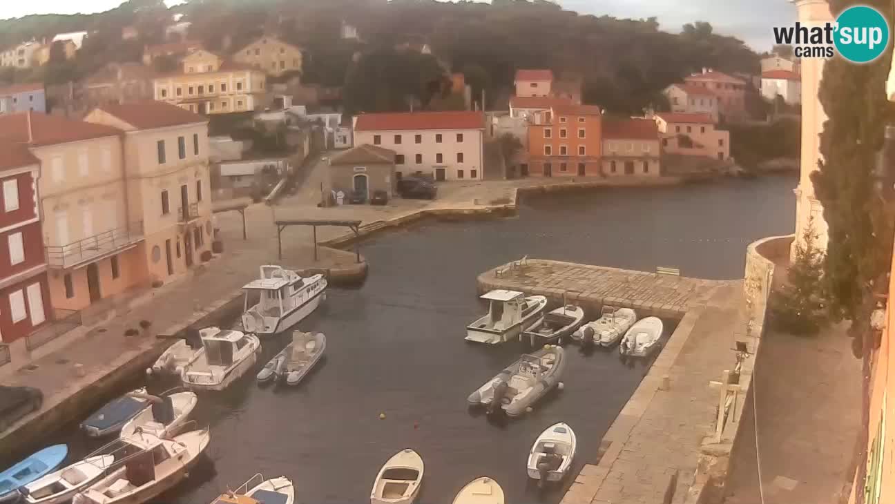 Webcam dal vivo – Il porticciolo e la baia di Lussingrande