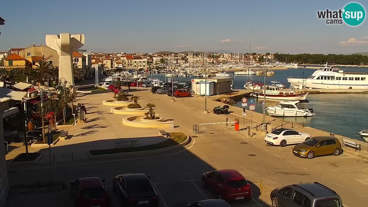 Vodice Live webcam – marina and  seafront