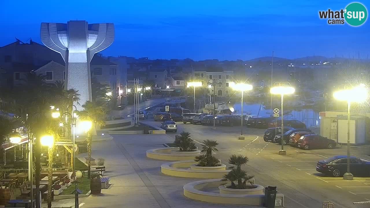 Vodice Live webcam – marina and  seafront