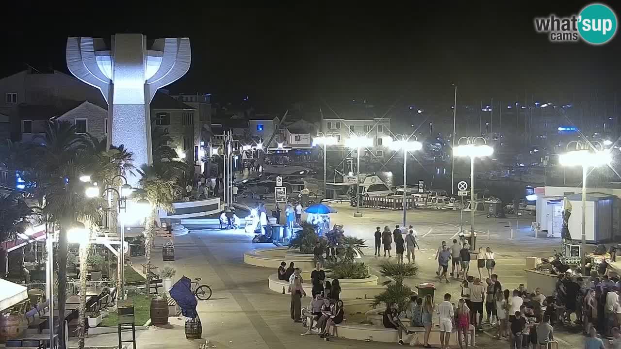 Vodice Live webcam – marina and  seafront