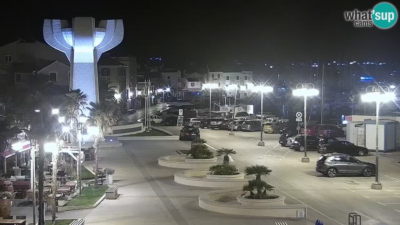 Vodice Live webcam – marina and  seafront