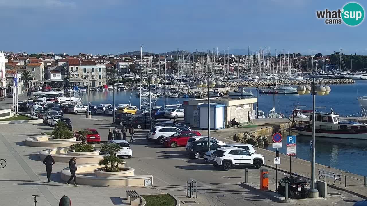 Vodice Live webcam – marina and  seafront