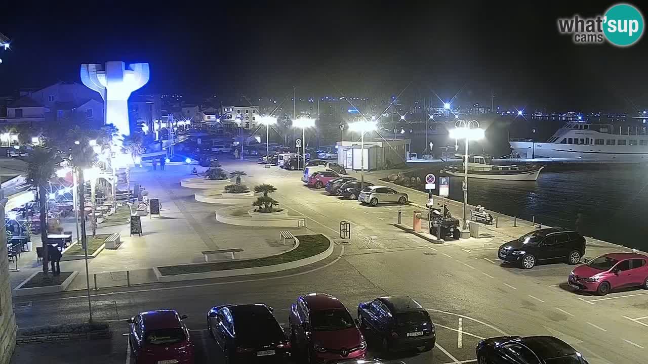 Vodice Live webcam – marina and  seafront