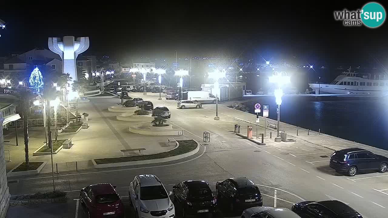 Vodice Live webcam – marina and  seafront