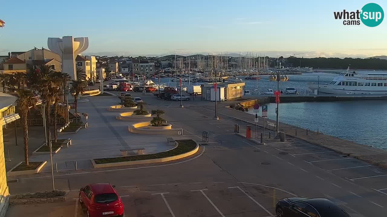 Vodice Live webcam – marina and  seafront