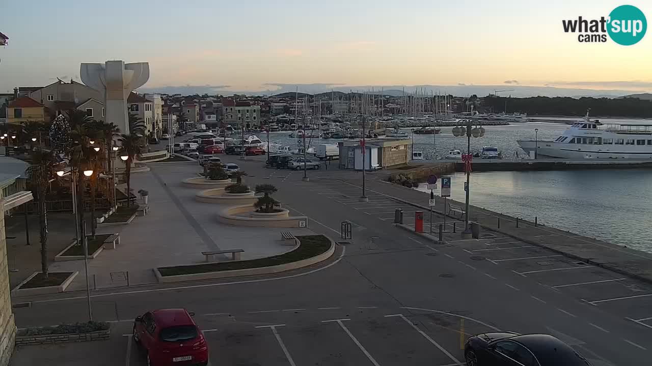 Vodice Live webcam – marina and  seafront