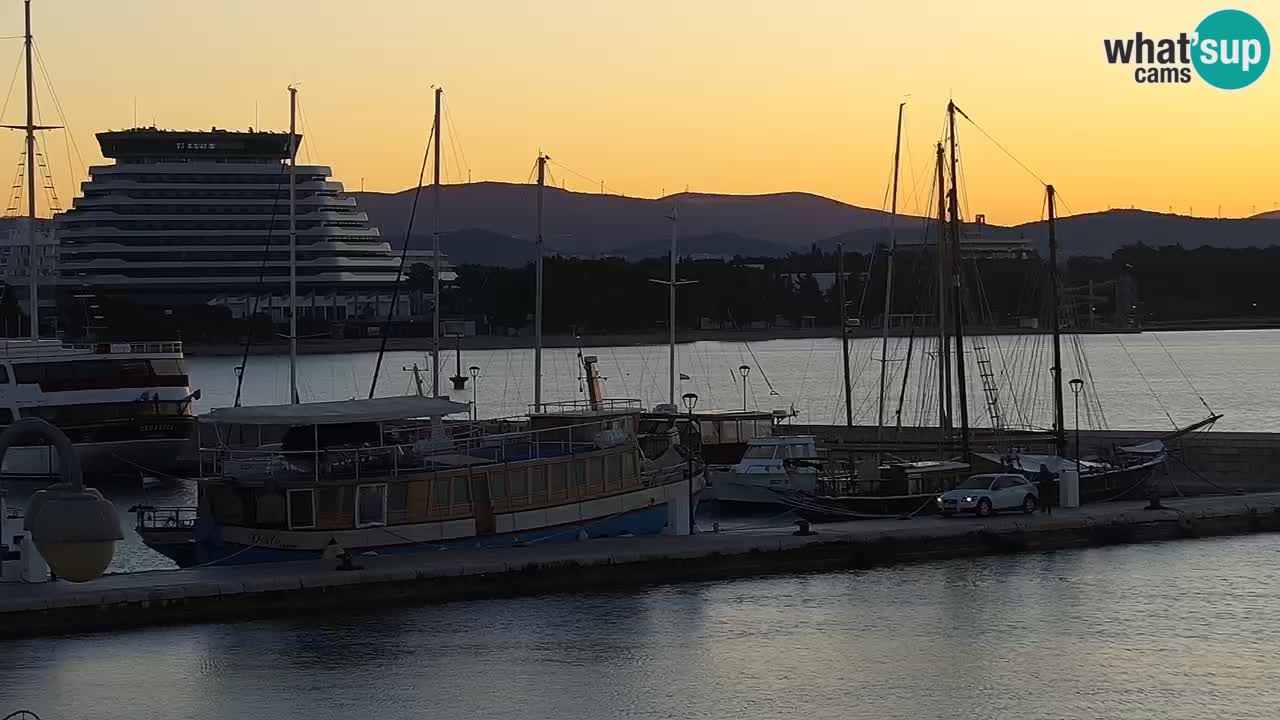 Vodice Live webcam – marina and  seafront