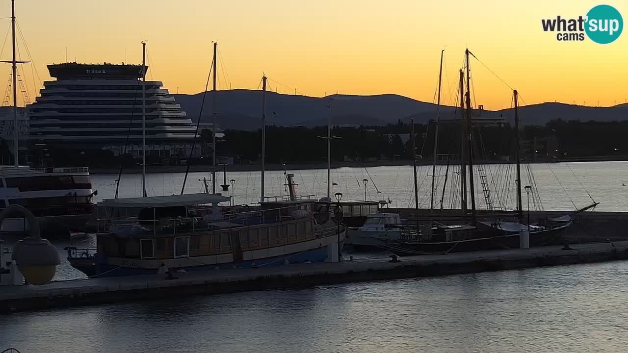 Vodice Live webcam – marina and  seafront