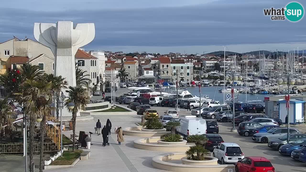 Vodice Live webcam – marina and  seafront