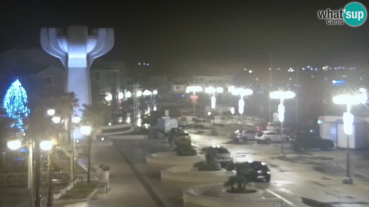 Vodice Live webcam – marina and  seafront