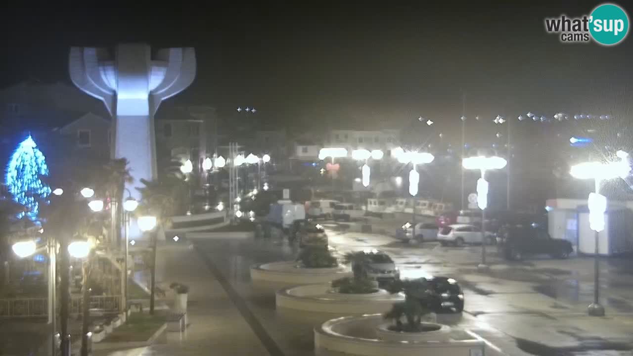 Vodice Live webcam – marina and  seafront