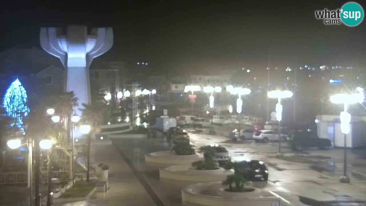 Vodice Live webcam – marina and  seafront