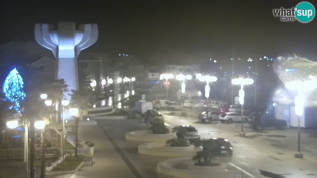 Vodice Live webcam – marina and  seafront