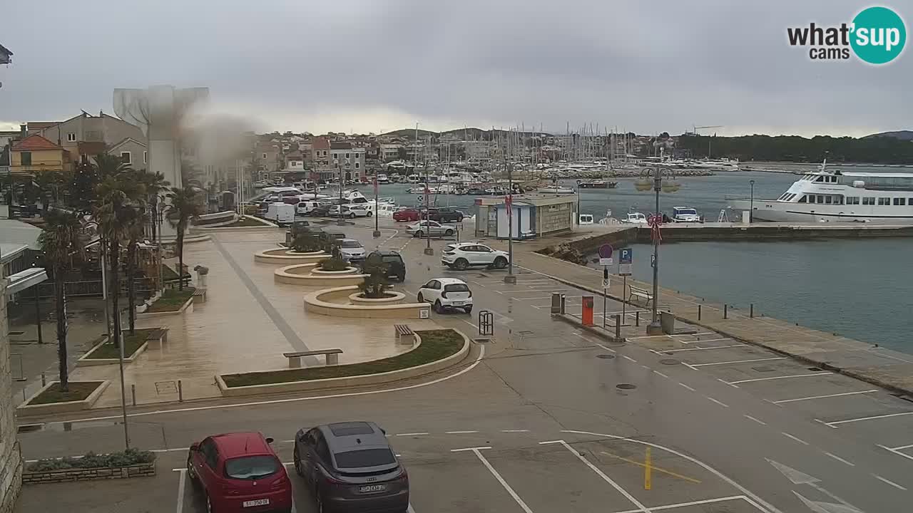 Vodice Live webcam – marina and  seafront