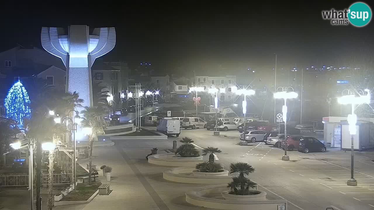 Vodice Live webcam – marina and  seafront