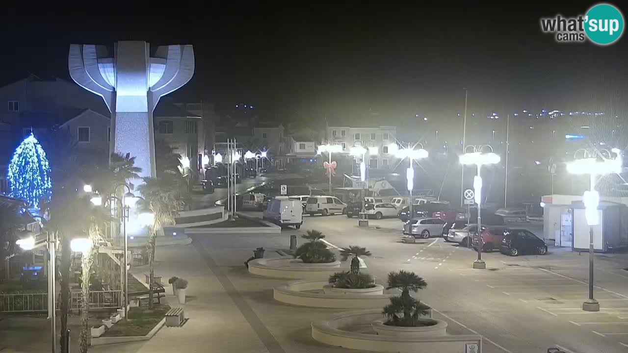 Vodice Live webcam – marina and  seafront