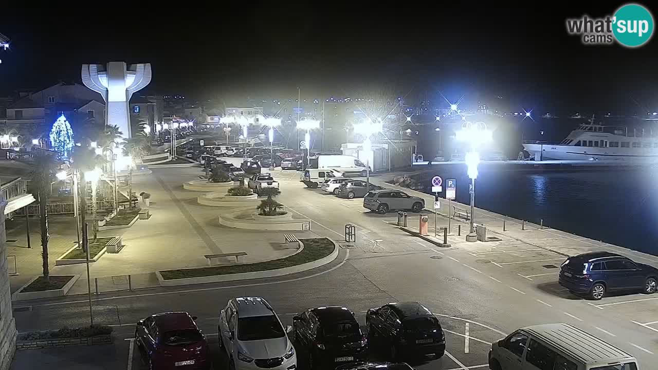 Vodice Live webcam – marina and  seafront