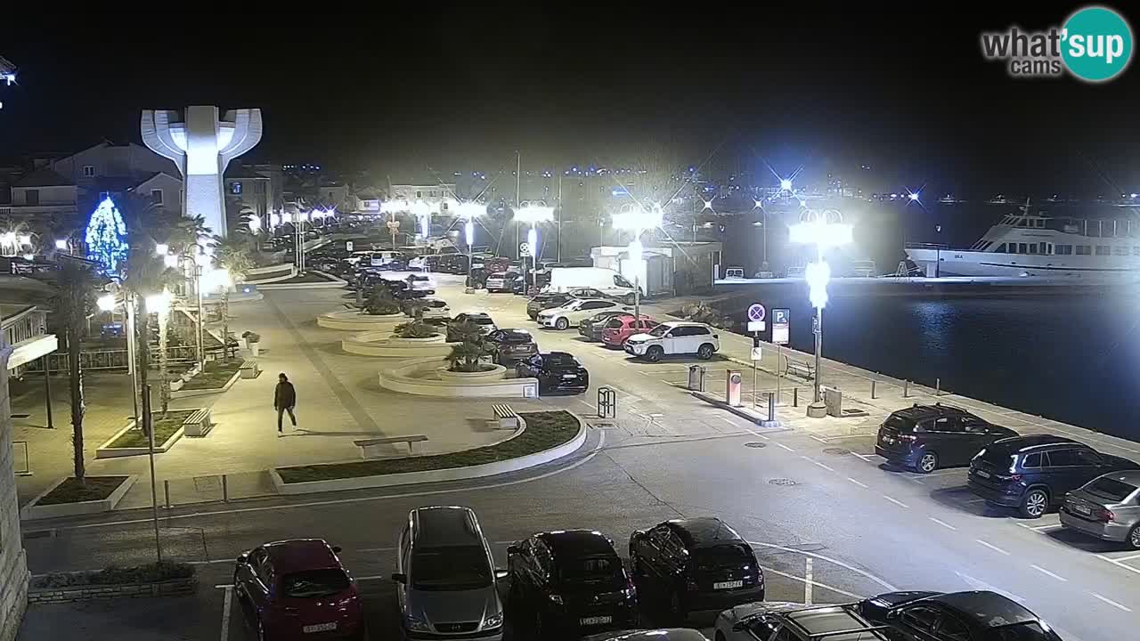 Vodice Live webcam – marina and  seafront