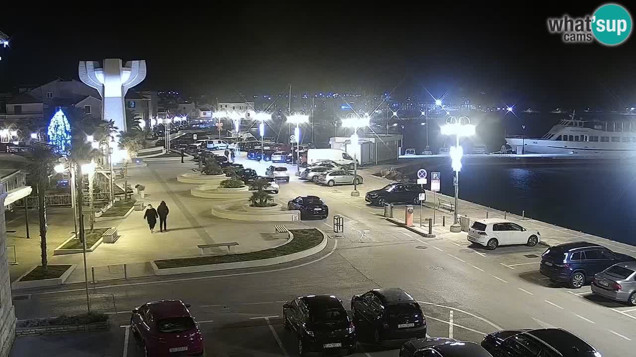 Vodice Live webcam – marina and  seafront