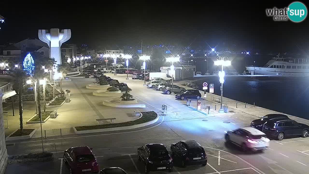 Vodice Live webcam – marina and  seafront