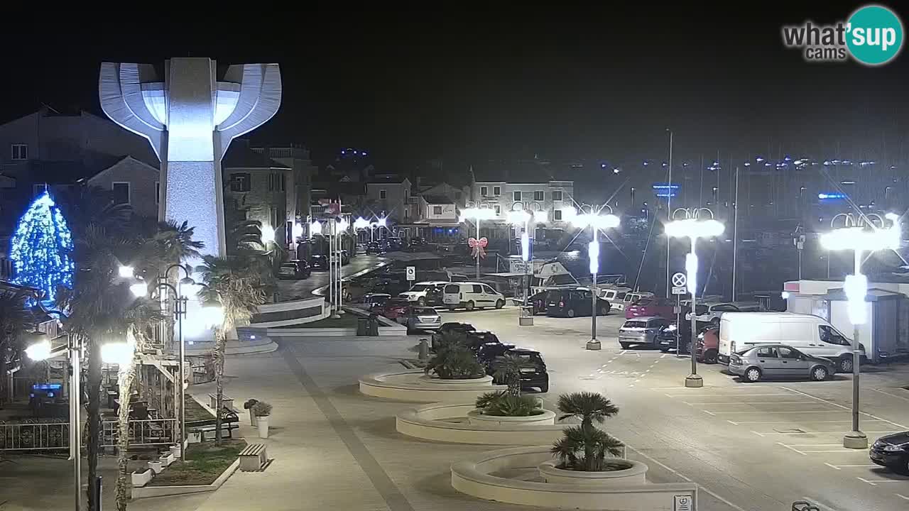 Vodice Live webcam – marina and  seafront