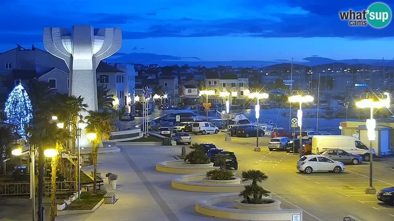 Vodice Live webcam – marina and  seafront