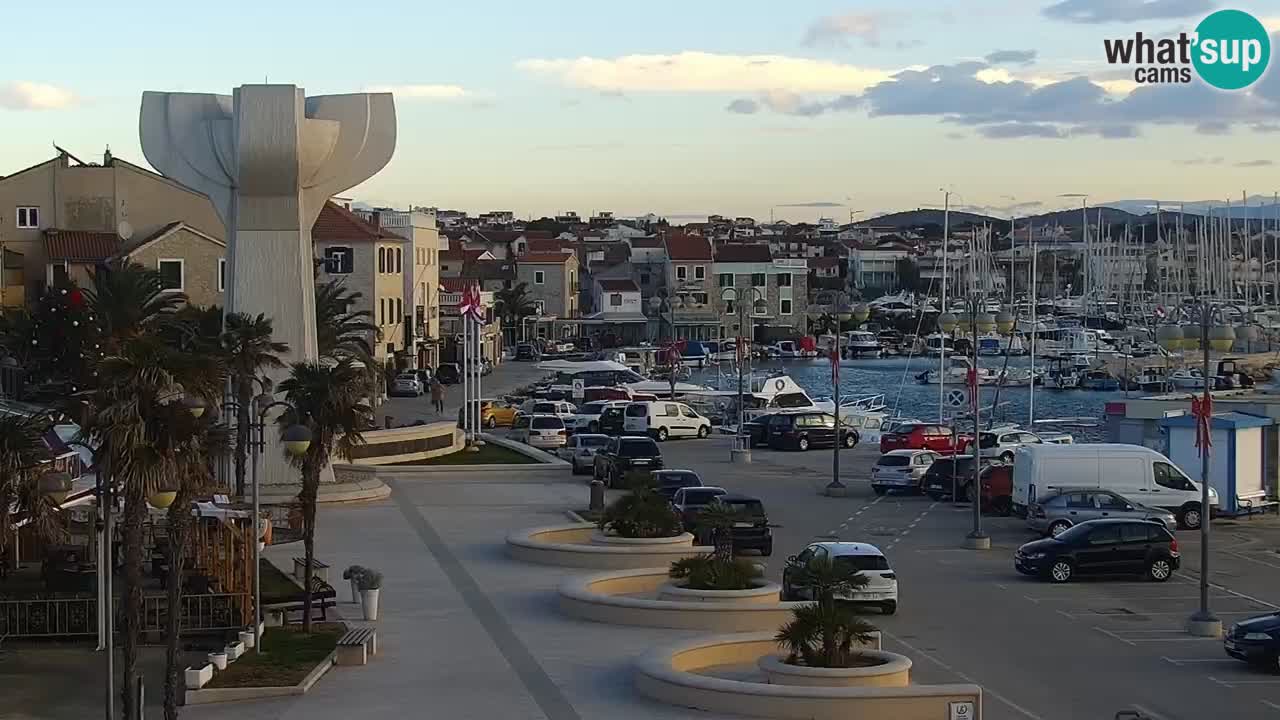 Vodice Live webcam – marina and  seafront