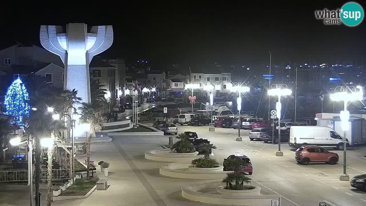 Vodice Live webcam – marina and  seafront