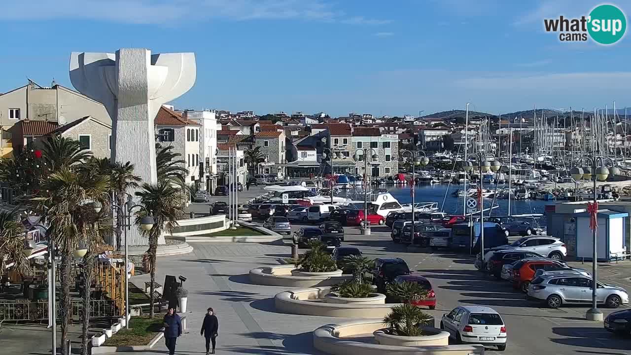 Vodice Live webcam – marina and  seafront