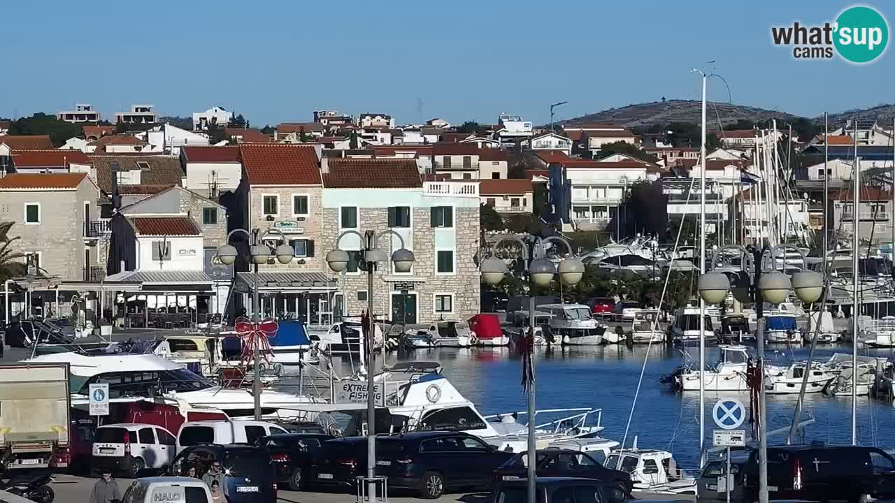 Vodice Live webcam – marina and  seafront