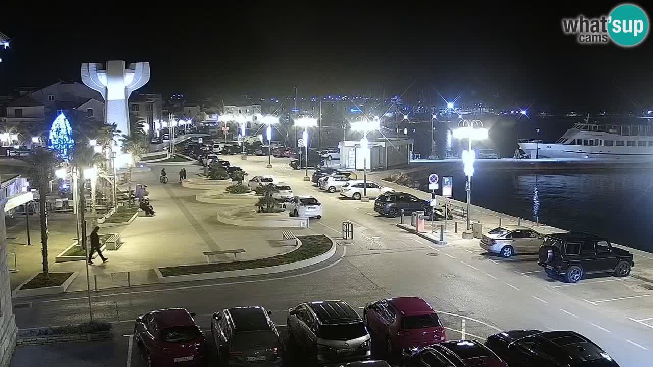 Vodice Live webcam – marina and  seafront